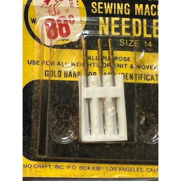 Vintage Stitch All 3 Premium Ball Point Sewing Machine Needles NEW NOS - Picture 3 of 4